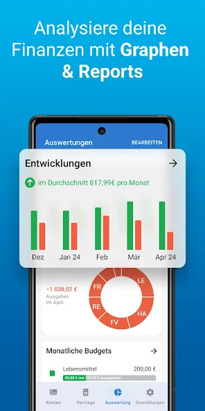Haushaltsbuch App für Paare, Outbank